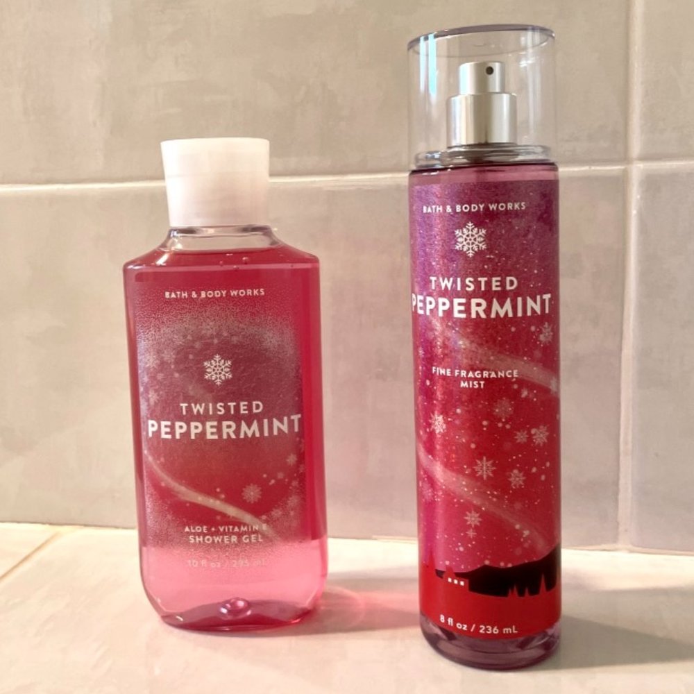 RESERVED! ✨3/$30 ❄️ Twisted Peppermint Bath & Body Shower Set - Picture 1 of 2
